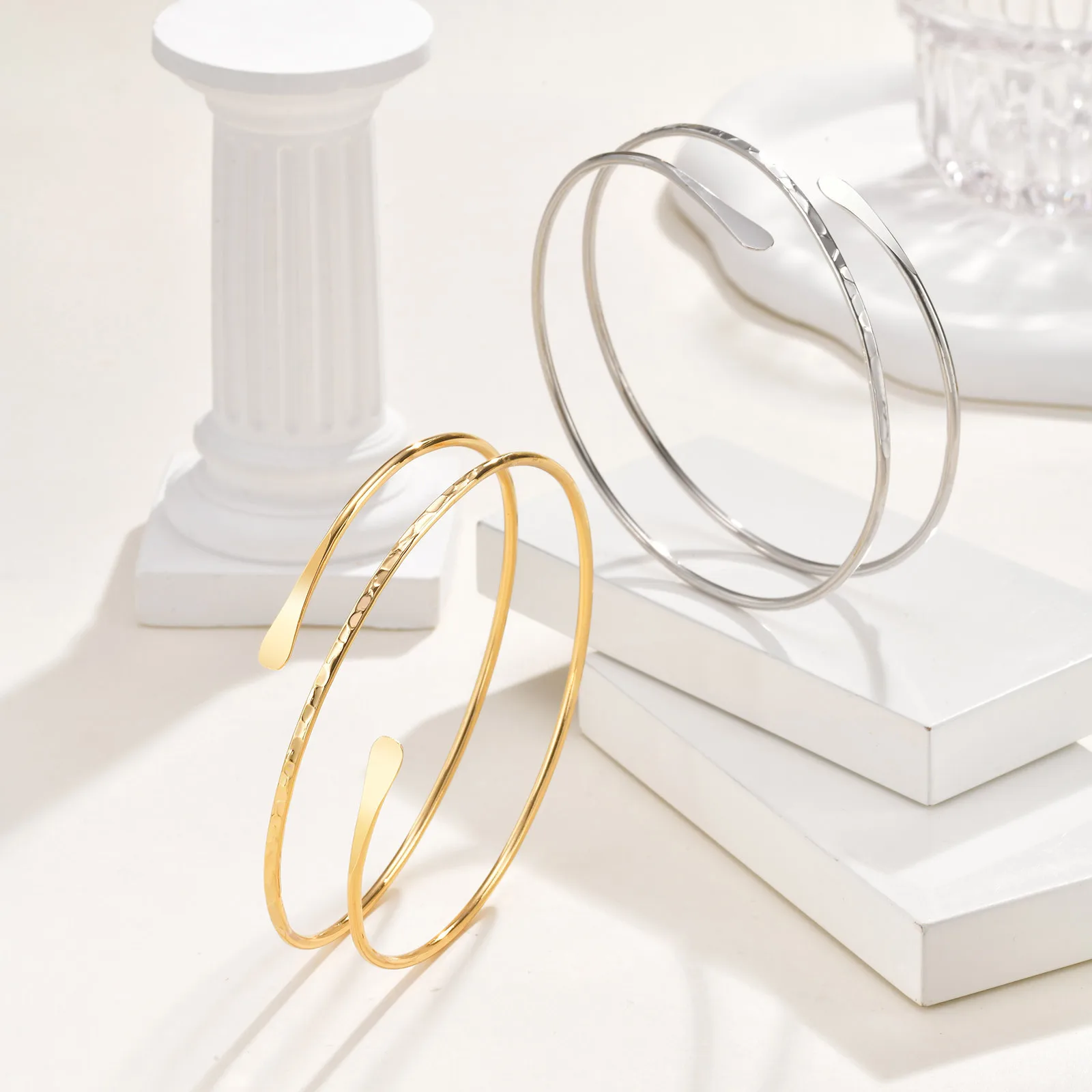 Women's Geometric Multi-Turn Gold-Tone Cuff Bracelet 2
