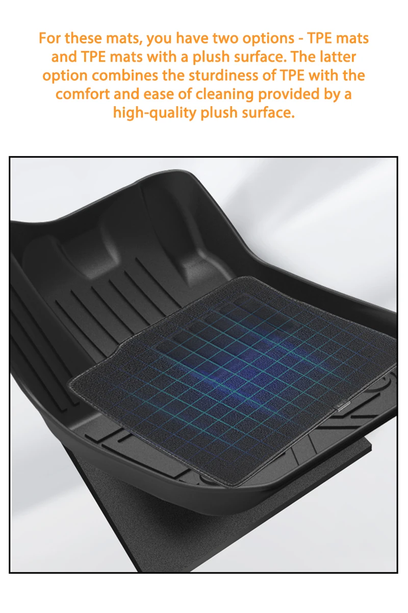VASTZ Fits BYD ATTO 3 Floor Mat Left Right Rudder Waterproof Wear-resistant Heavy Duty Floor Liner All Weather TPE Cargo Liner