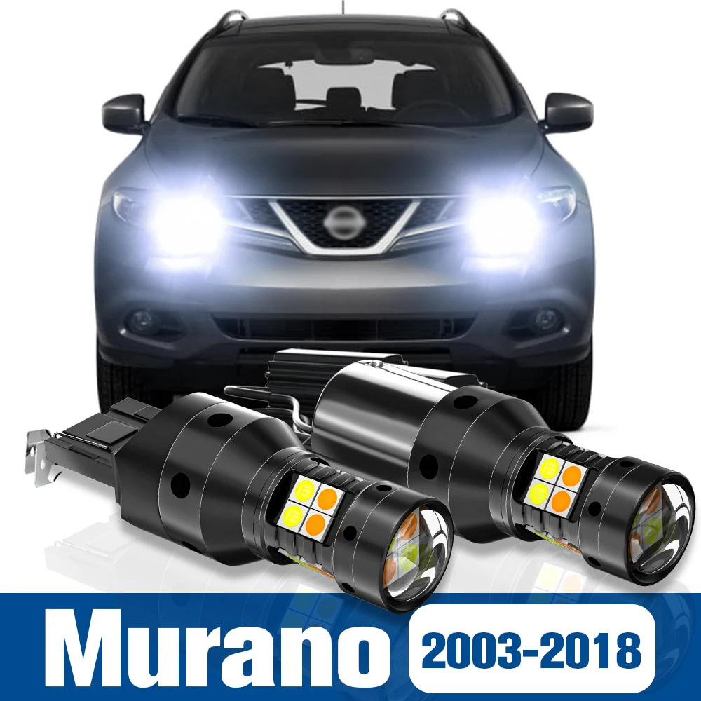 

2pcs LED Dual Mode Turn Signal+Daytime Running Light DRL Accessories Canbus For Nissan Murano 2003-2018 2008 2009 2011 2012 2013