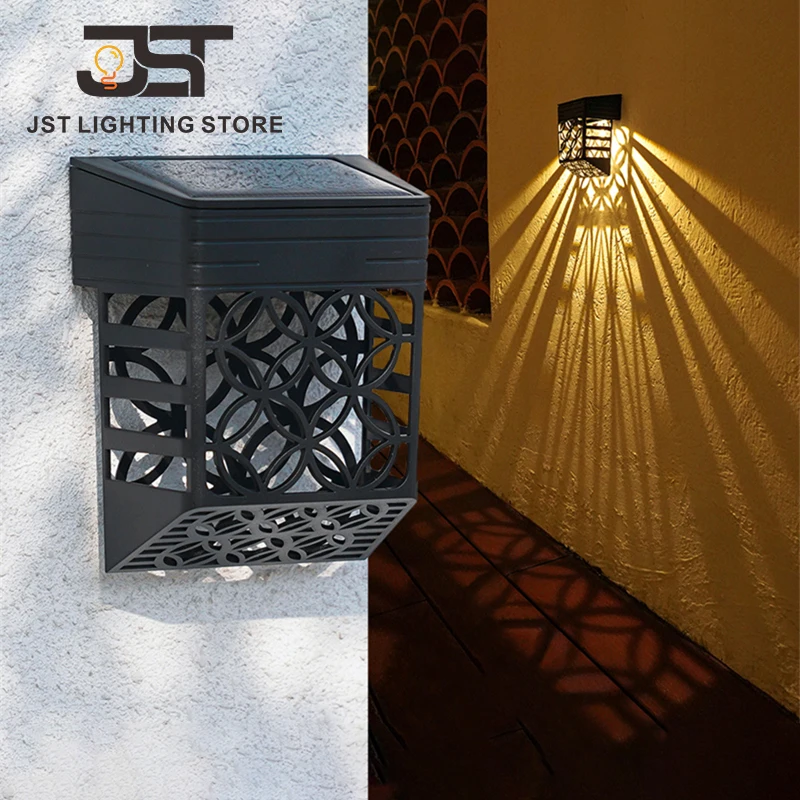 Solar LED Lamp Outdoor Waterproof Garden Lights Wall Washer Villa Exterior Outdoor Terrace Garden Smart Solar Wall Light