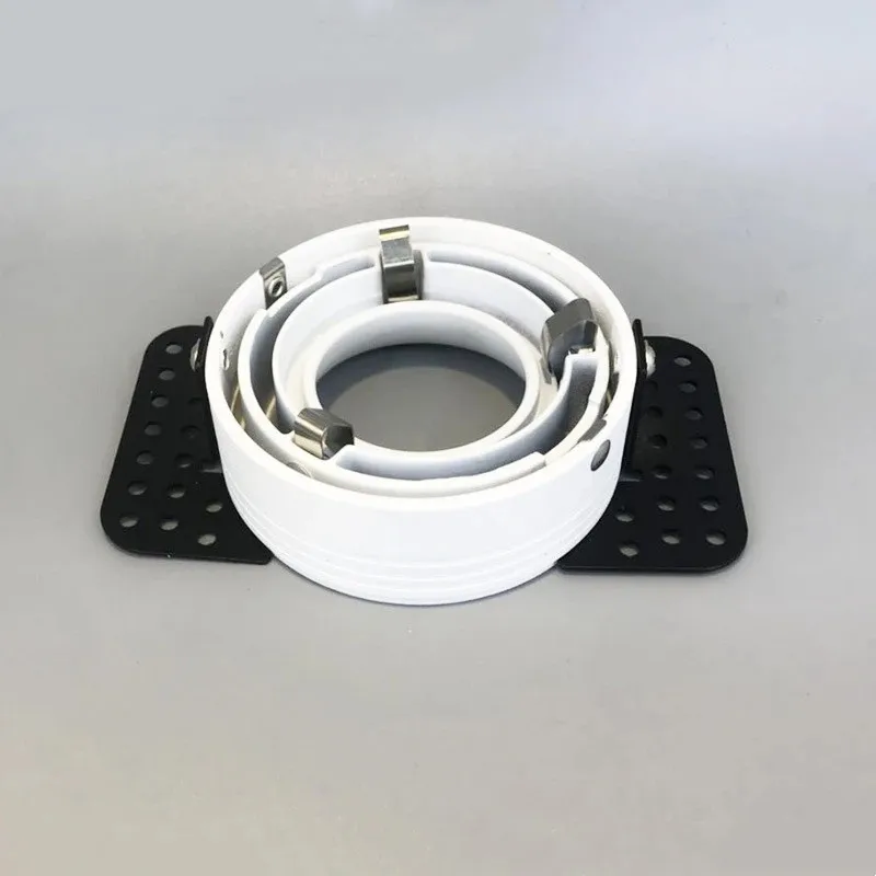 GU10 MR16 Embedded Borderless Lamp Holder Round Ceiling Downlight Led Spot Light Frame Fixture Socket Base Accessories