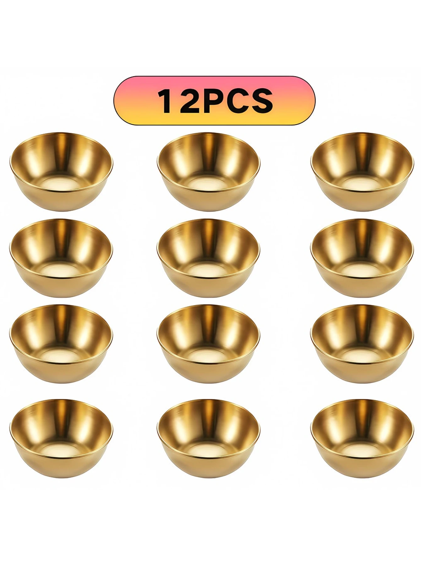 Golden Stainless Sauce Dishes 1