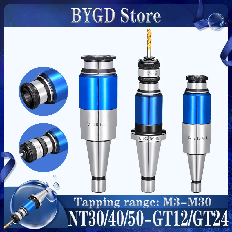 BYGD NT30 NT40 NT50 GT12 GT24 Werkzeughalter M2-M30 ISO JIS DIN GT Gewindebohrfutter Spannzangenhalter Werkzeughalterung