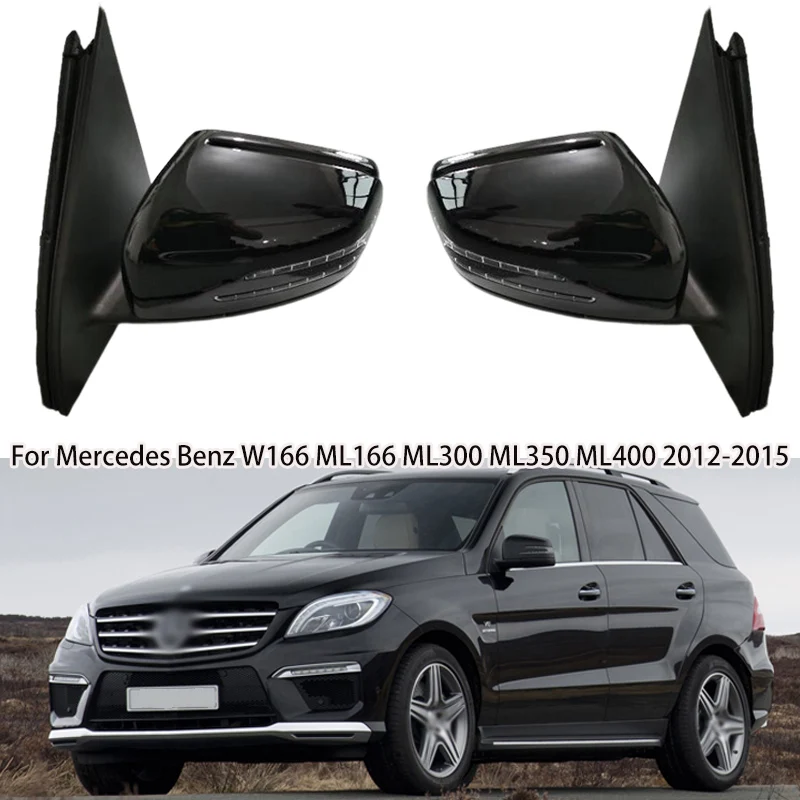 Car Side Door Power Rear View Mirror Assembly Black White For Mercedes