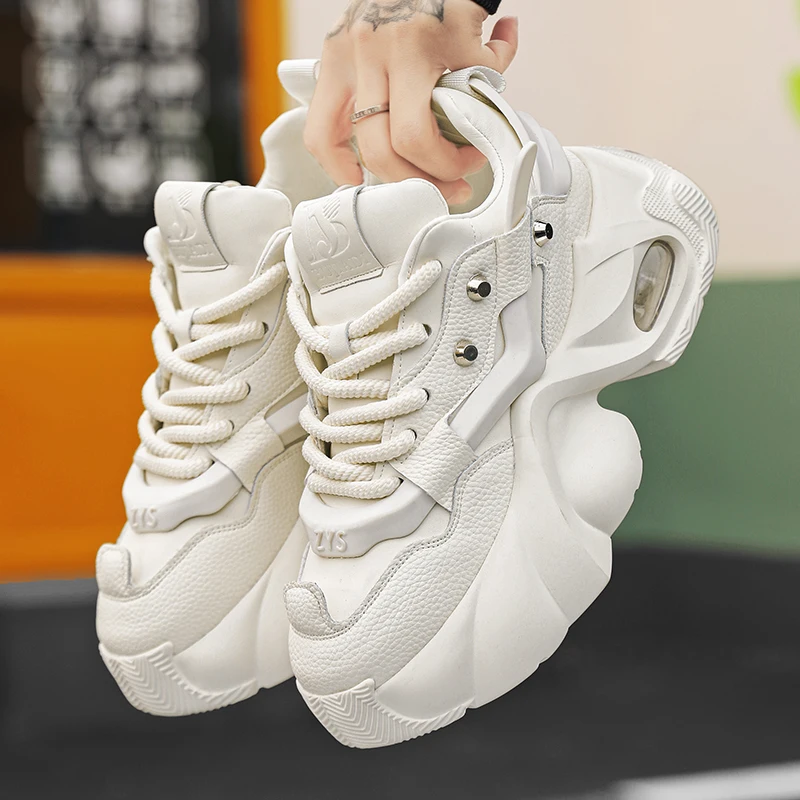 Men Casual Sports Shoes Platform Skateboard Fashion Chunky