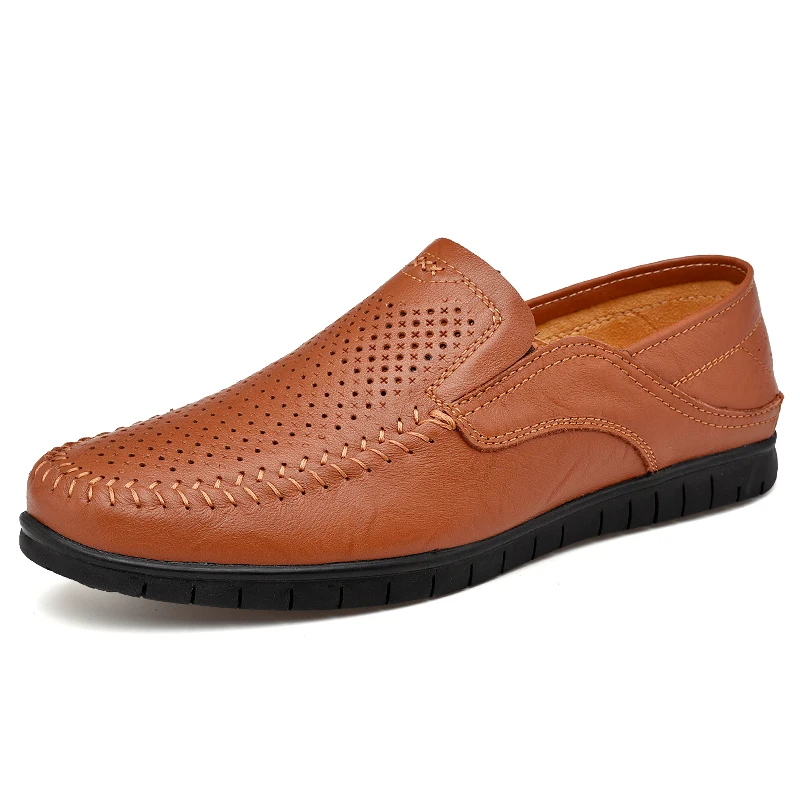 Men's Outdoor Leather Casual Shoes Soft Comfortable Loafers