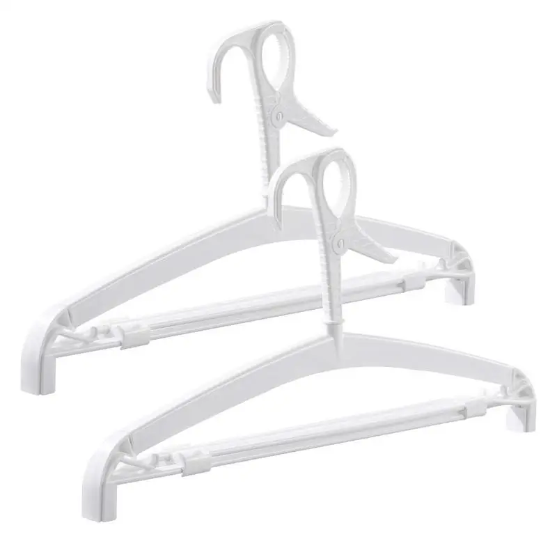 

Closet Hangers Expandable Non Slip Hangers With Clips 2pcs 360 Degree Swivel Hook Durable Windproof Space Saving Hangers Notched
