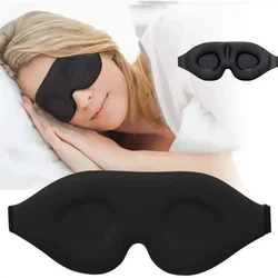 Ultra Comfort 3D Contoured Sleep Mask - Light Blocking Eye Cover for Restful Sleep (Black)