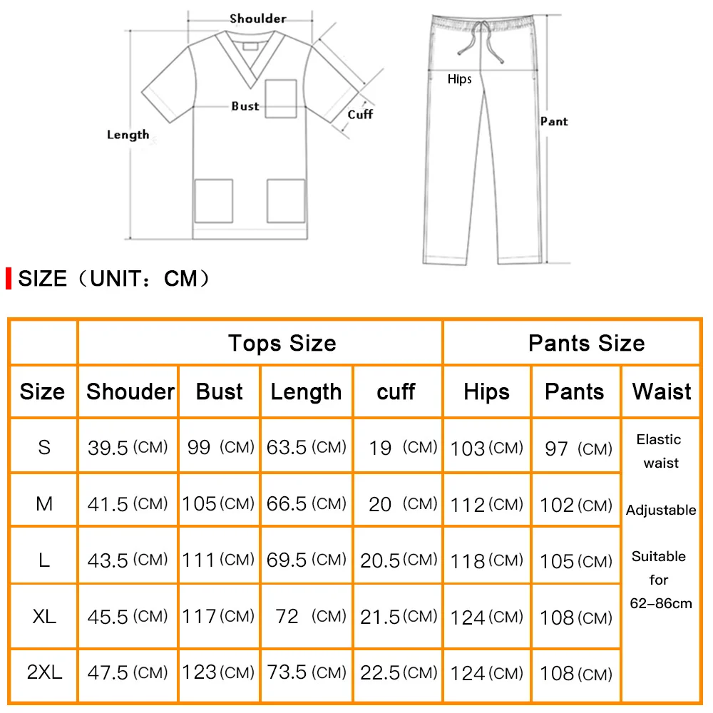 Price Pet Hospital Uniform Set Scrub Suits Solid Color Unisex Surgical Gown Pocket V-neck Scrubs Set for Women Joggers