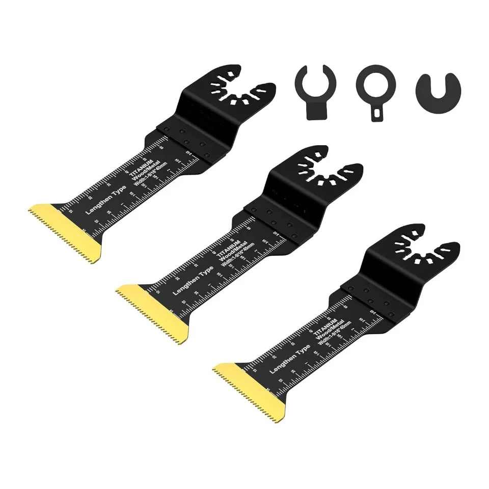 Premium Titanium Oscillating Multitool Blades for Versatile Cutting - 12 Pack