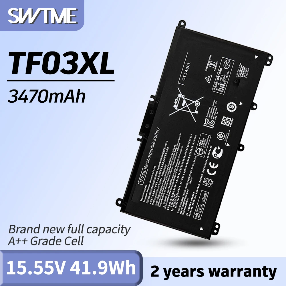 Batteria HP 920070-855 TF03XL 11.55V 41.9Wh Per Pavilion 15-CD | Nuova Generica