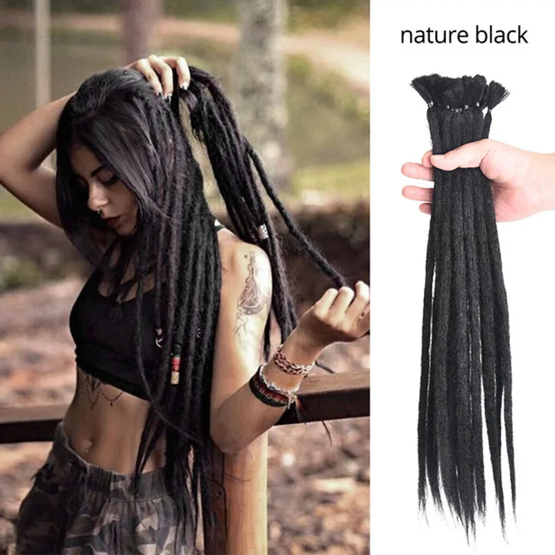 European and American Style Wig Handmade Reggae Dreadlocks Jamaica20Inch Monochrome African Foreign Ghost Dreadlocks