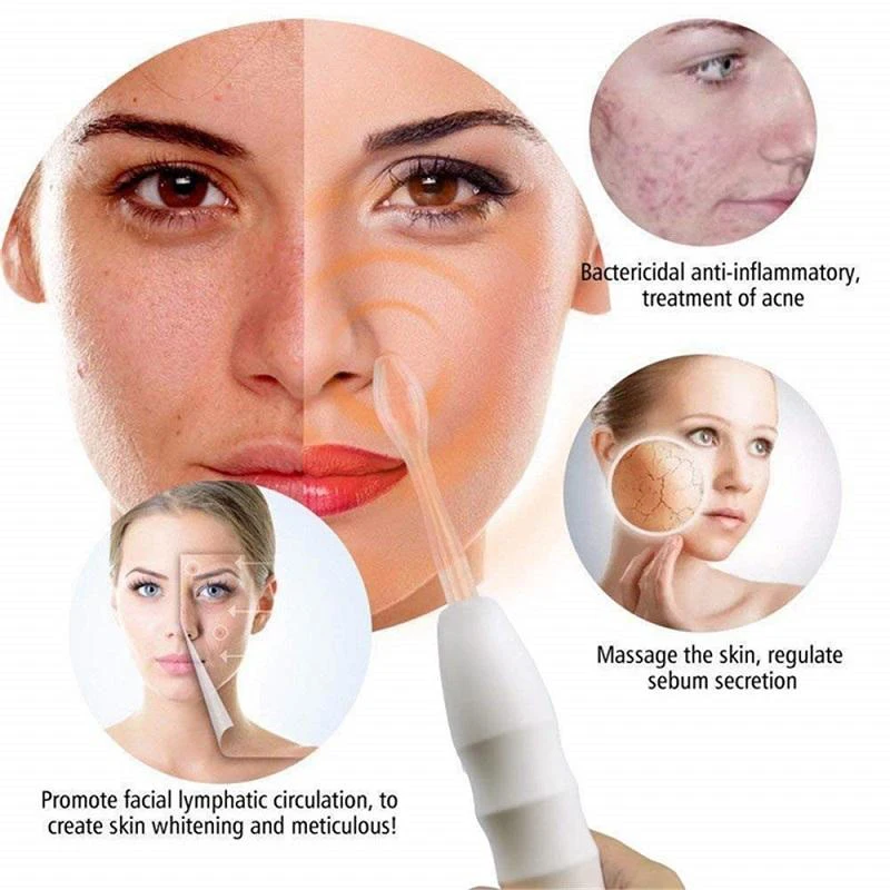 Professional Treatment Facial High Frequency Ozone Therapy Wand With Anti-Aging Skin Tightening Dark Circles Scalp Stimulator 4