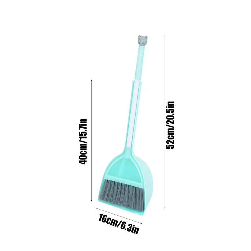 Broom And Dustpan Housekeeping Pretend Play Set Children Cleaning Tool For Boy Girl Toddler Play Toys