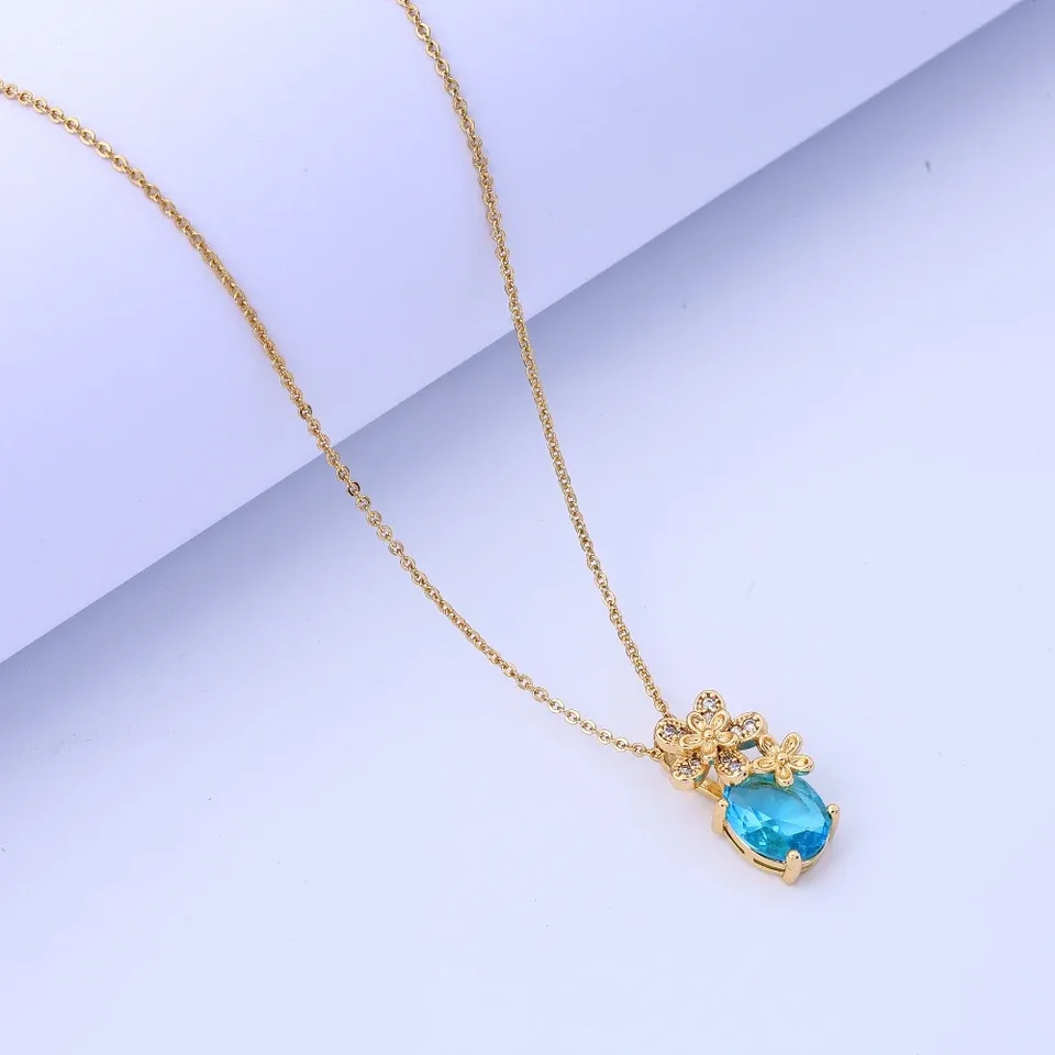 Versatile Titanium Steel Zircon Clavicle Necklace