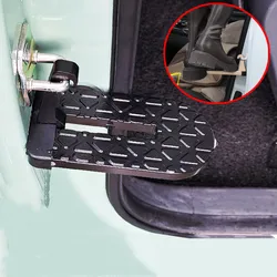 Foldable Universal Car Roof Rack Step - Multifunctional Aluminium Alloy Foot Pedal (Black 1)