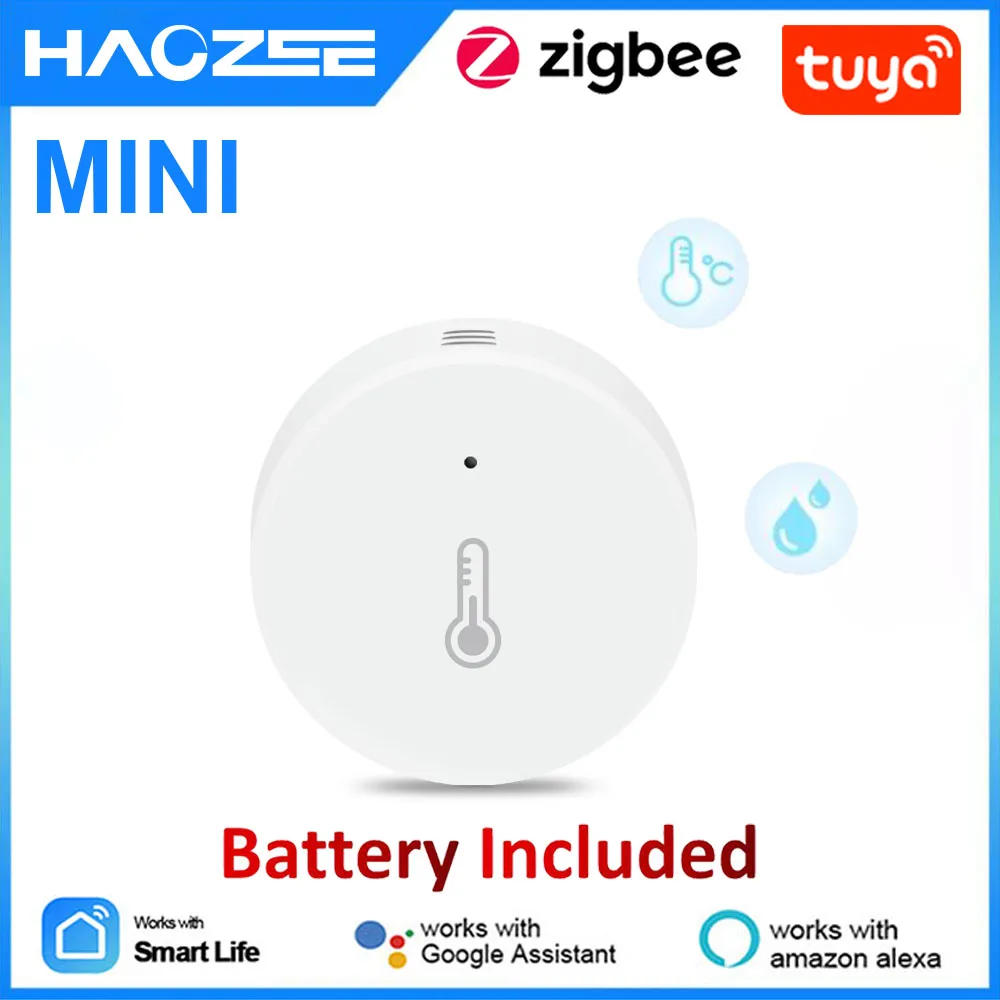 Tuya Smart Zigbee Temperature And Humidity Sensor Indoor Thermometer Monitor  For Home Work With Alexa Google Home Assistant - AliExpress