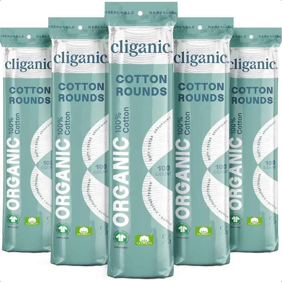 Organic Cotton Makeup Remover Pads 500 Count