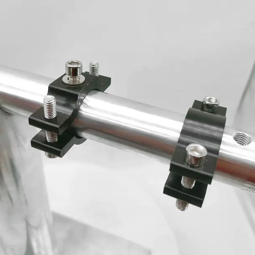 오토바이 탑승용 알루미늄 합금 홀더 블랙 브래킷 쉬운 설치 19-33mm 튜브에 적합 견고한 구조