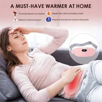 Electric Menstrual Massager Vibrator Heating Belt, Suitable for Relieving Menstrual Discomfort, Maintaining Waist and Warming 1