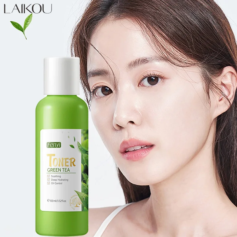 100ml Green Tea Toner for Face Refreshing Oil Control Moisturizing Skin Skincare