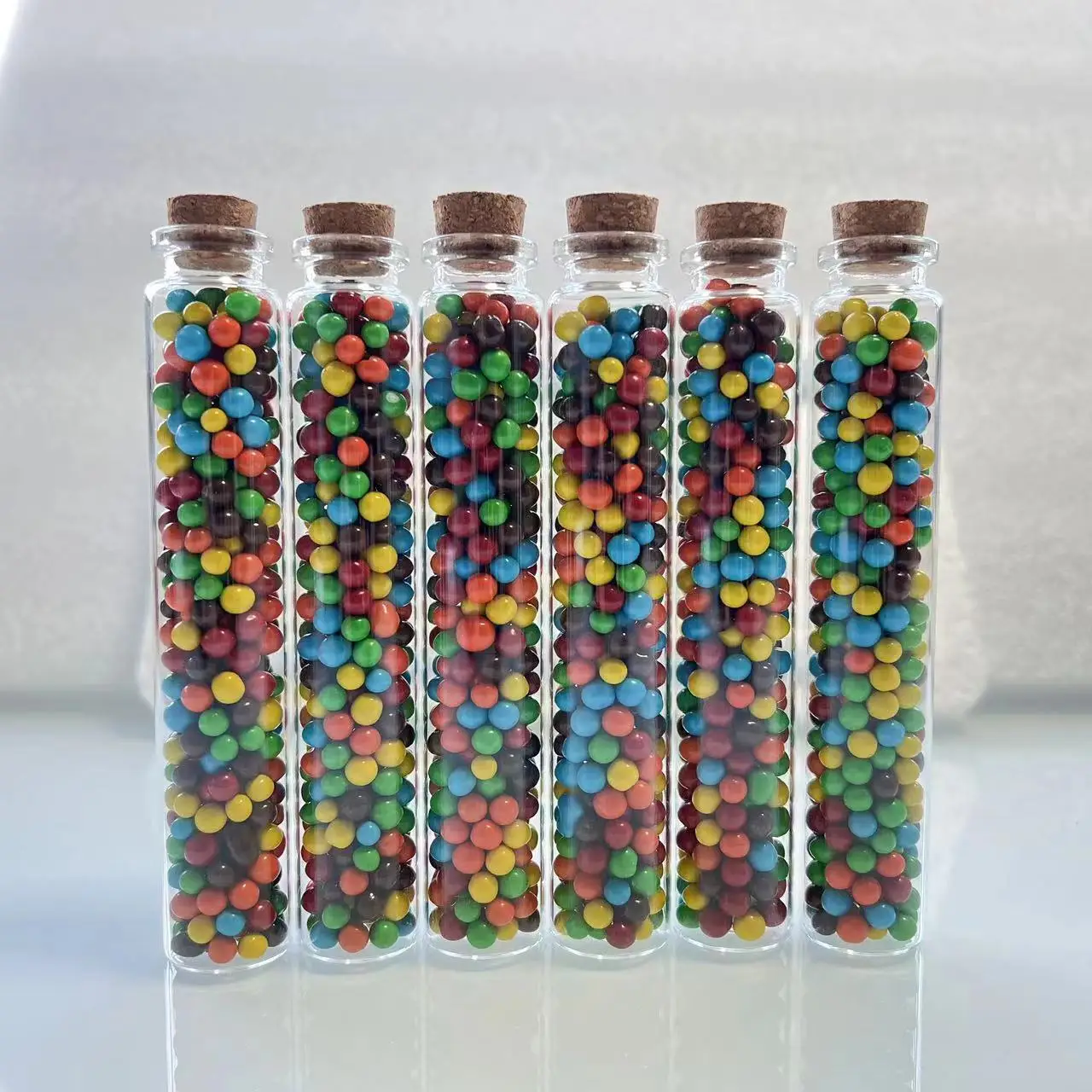 Small Glass Test tube 48 pcs/lot 11*22*120mm 35ml Glass Bottles With Cork Crafts Tiny stash Jars wishing Glass Jar Bottle 3