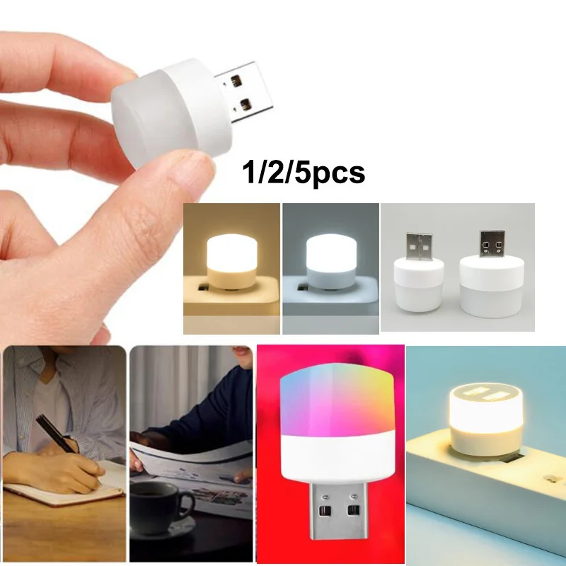 

white warm Small Book Reading Lamps LED USB 5v Plug Mini Night Light Computer Power bank Charging Eye Protection Desk Lighting