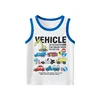 2025 Brand New Children's Clothing Summer Vest for Boy Cartoon Dinosaur Car Print Cotton Tops Fashion Boys T Shirt Dropshipping 2