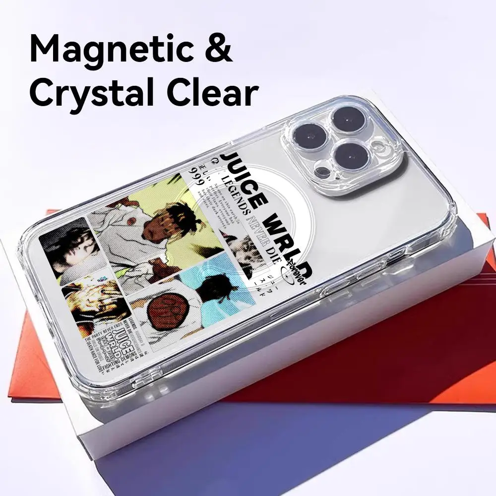 J-Juice WRLD Rapper Music Clear Magnetic Shockproof Phone Case