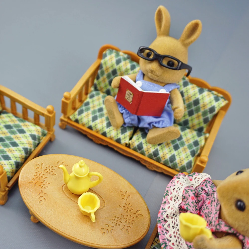 Forest Family 1:12 Dollhouse Living Room Amusement Park Animal Doll Accessories Mini Model Furniture Pretend Play For Girl Gifts 3