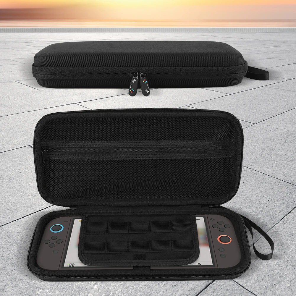 EVA Carrying Case for Switch 2 Portable Storage Bag Shockproof Protective Travel Bag with 10 Game Cards Holder Games Accessories
