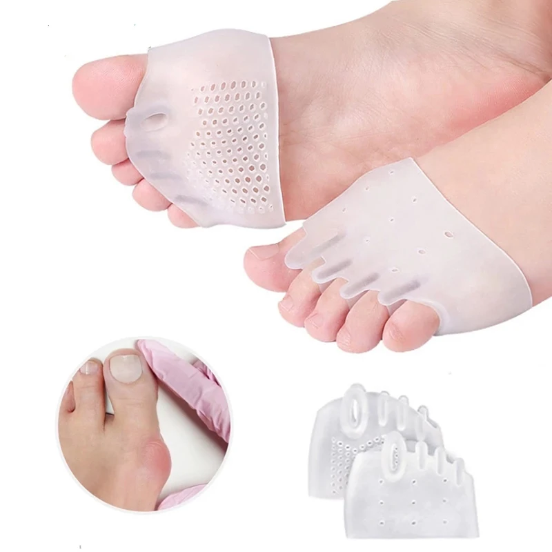 Honeycomb Forefoot Hallux Valgus Large Foot Bone Overlapping Shock Absorber Sebs Silicone Split Toe Forefoot Care Pad
