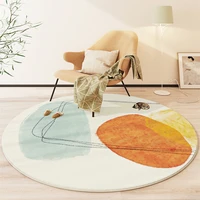 Modern Abstract Carpets for Living Room Minimalist Bedroom Decor Round Plush Rugs Chair Floor Mat Anti-slip Large Area Carpet 1