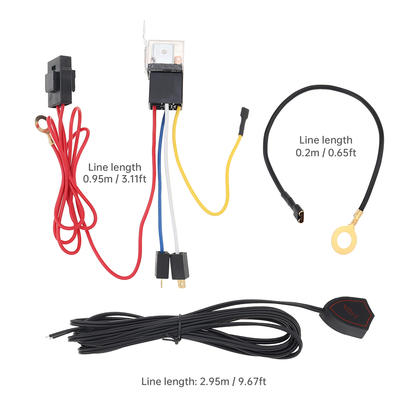 12V 110db Universal OOGA Air Horn Antique Vintage Classic Old Style for Car/Motorcycle/Truck with Button, Wiring Harnesses Kit