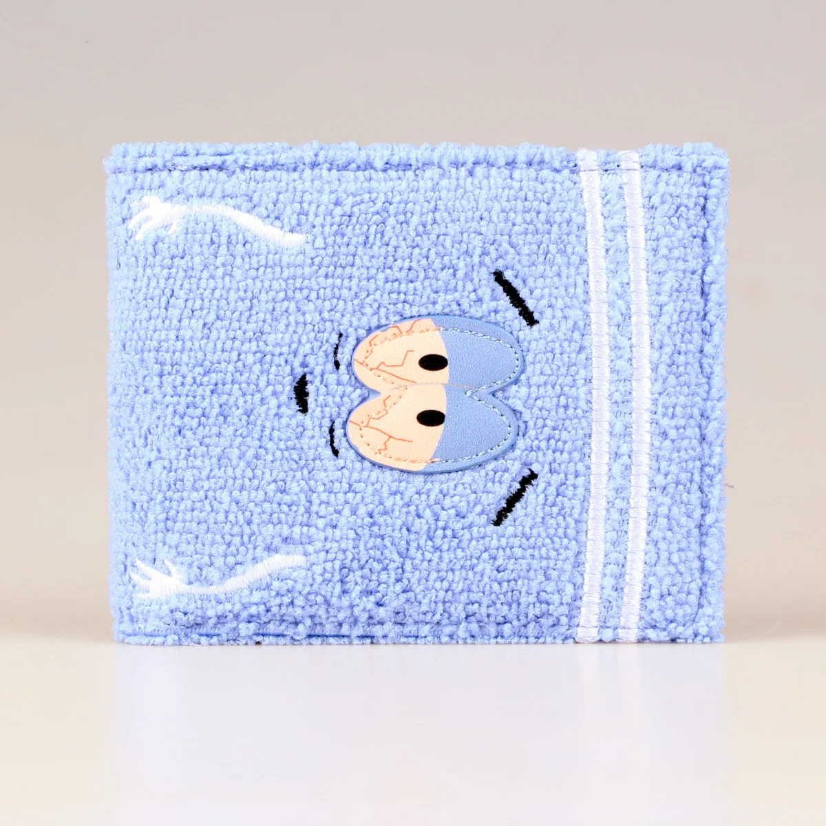 Towel cloth embroidered anime fashion wallet, designer personalized ID card holder