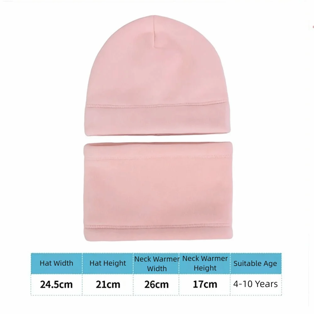 Cotton Kids Hat Scarf Set Cartoon Beanies Warm Design