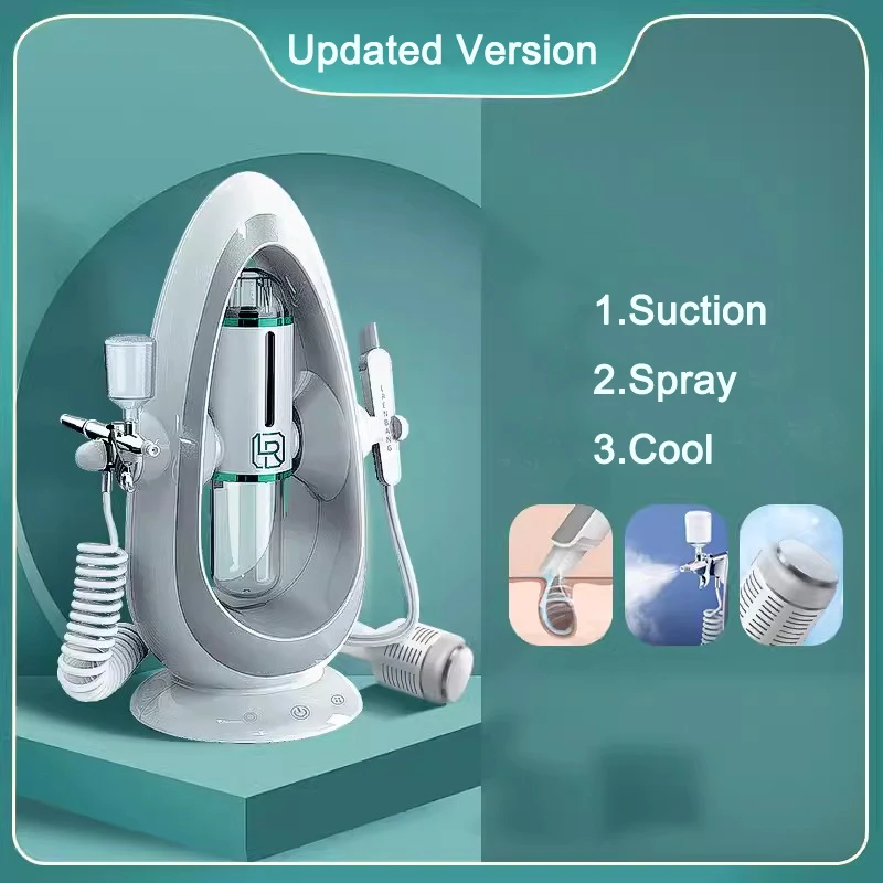 3 in 1 Oxygen Facial H2o2 Aqua Peeling Machine Micro Bubble Beauty Machine Home Hydratant Facial Blackhead Removal
