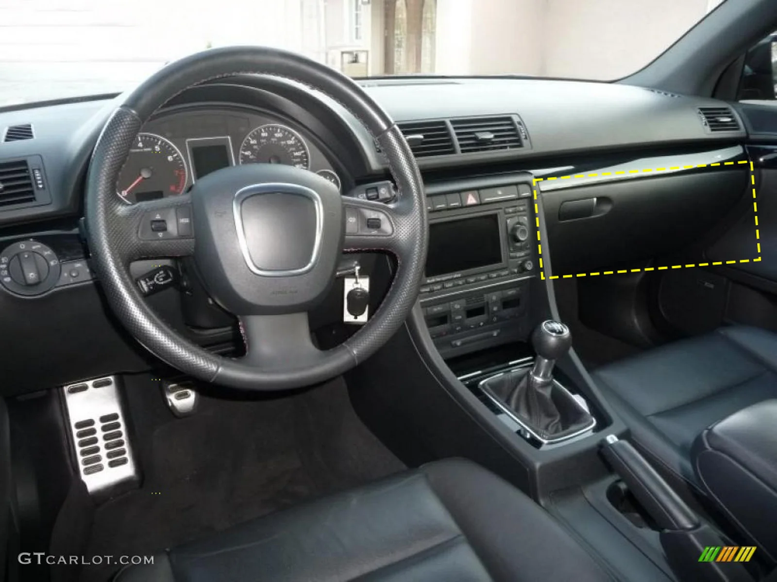 ANGRONG Glove Compartment Cover Black for Audi A4 8E B6 B7 Glove Compartments