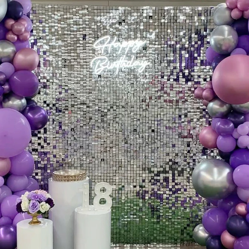 Description Picture 5 of item2M Tinsel Glitter Foil Rain Curtain Party Favors Birthday Party Decoration For Home Wall Background Curtain Wedding Supplies