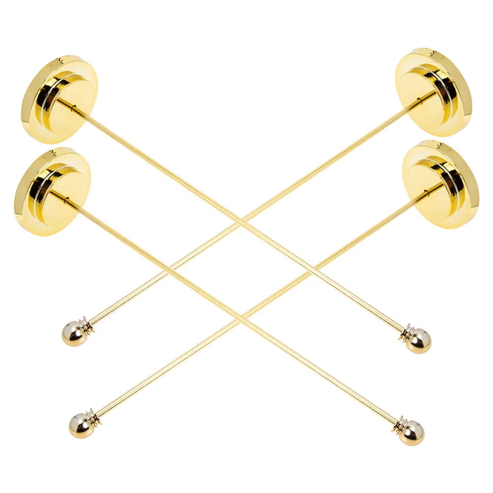 

4 Pcs Conference Office Decor Base Stand Desktop Desk Flag Support Metal -resistant
