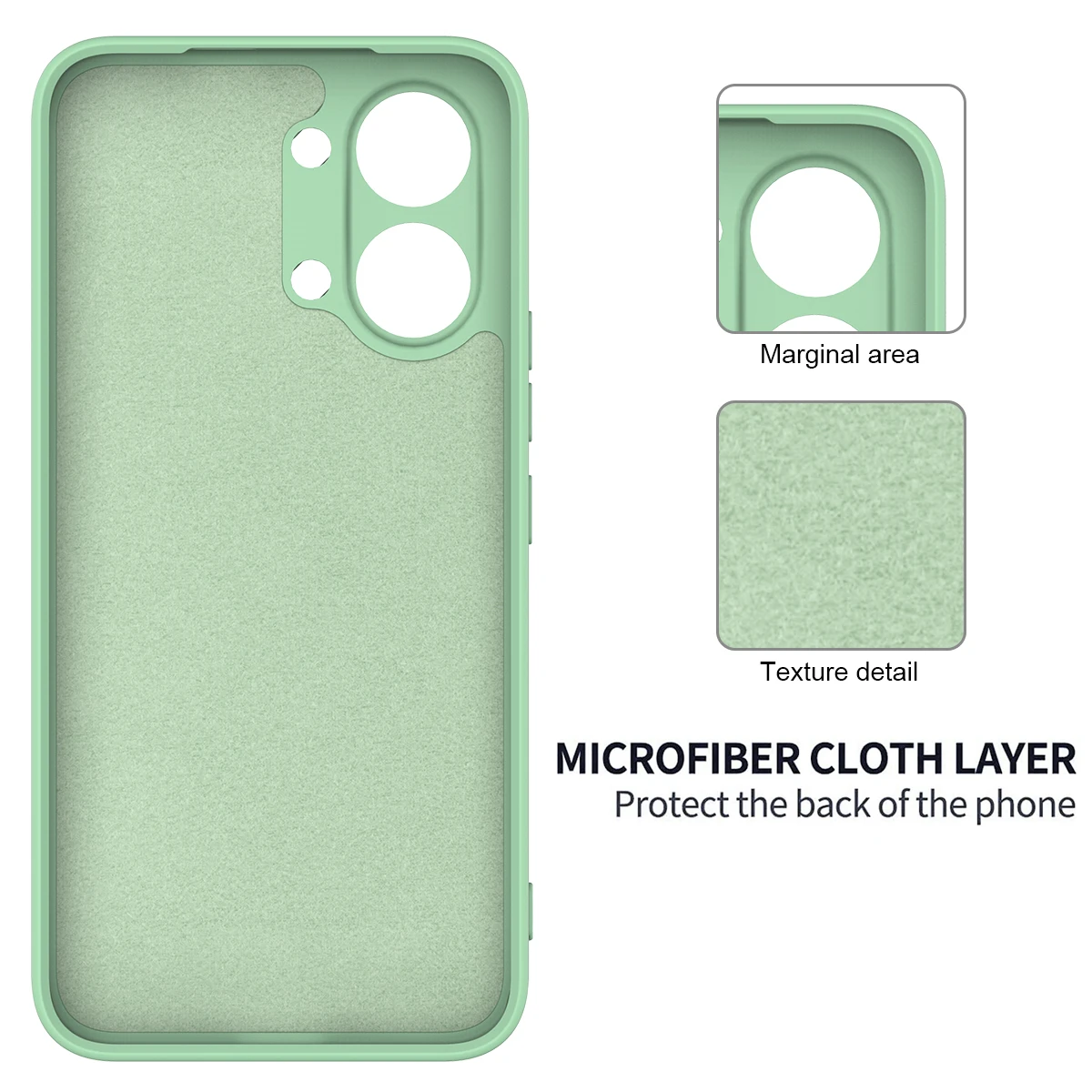 Liquid Silicone Anti-Shock Case with Microfiber Lining and Rugged Armor Design