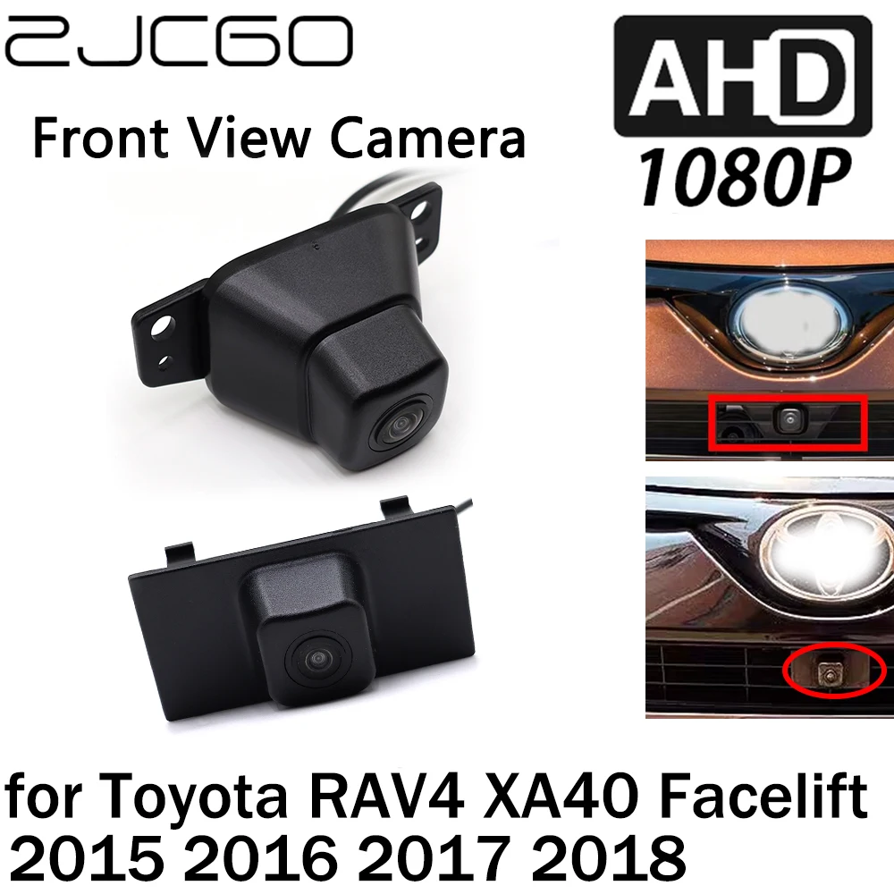 

ZJCGO Car Front View LOGO Parking Camera AHD 1080P Night Vision for Toyota RAV4 XA40 Facelift 2015 2016 2017 2018