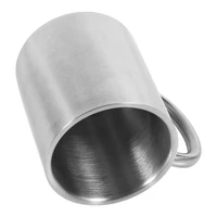 Tasse à café portable en acier inoxydable à double paroi, gobelet de camping de voyage, carafe à café, lait de thé, tasses à eau de bureau standard, 220ml 3