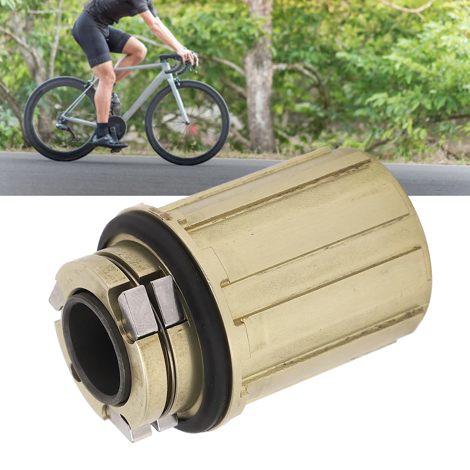 11 Speed Bike Freehub Body Aluminum Alloy 2 Bearings 15mm Hole Freehub Body for Mountain Road Bikes