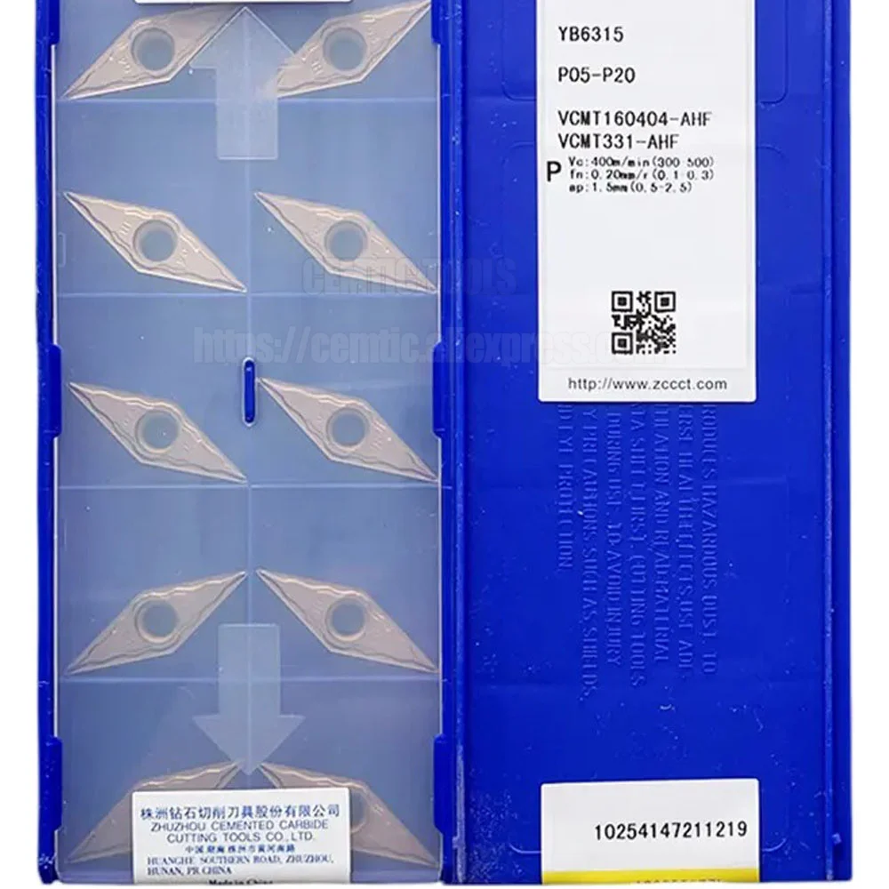 

ZCC VCMT 160404 CNC Alloy Blade External turning tool Processing：Steel VCMT331-AHF VCMT160404-AHF YB9315 YB6315