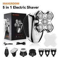 MAXGROOM 5D Head Shavers for Men 5 in 1 Electric Shaver Waterproof Head Shaver Beard Trimmer Rechargeable Head Shaving Machine 1