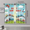 2pcs, Curtain Cartoon car train colorful Versatile Polyester,Without Electricity Birthday Party Perfect for Classroom decoration 3
