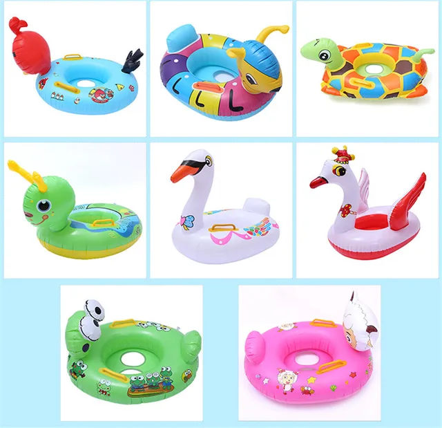 Summer Must-haves Outdoor Swimming Pool baby Seat Float Inflatable Lovely Animal Mattress Swimming Float Toys For Children 1