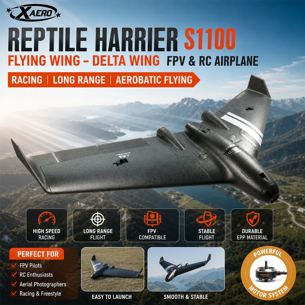 HARRIER S1100 FPV Aile delta double moteur 1100mm KIT/PNP
