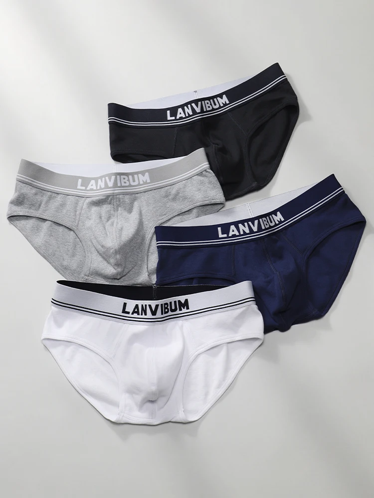 3PCS/Lot Cotton Comfortable Sport Low Waist Sexy Mens U-Design Underwear Briefs Underpants Underwear For Sale